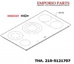 Πλατώ (κρύσταλλο) κεραμικής εστίας κουζίνας GAGGENAU, 00683187